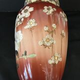 Vase - enamelled faïence with hand-painted gilding