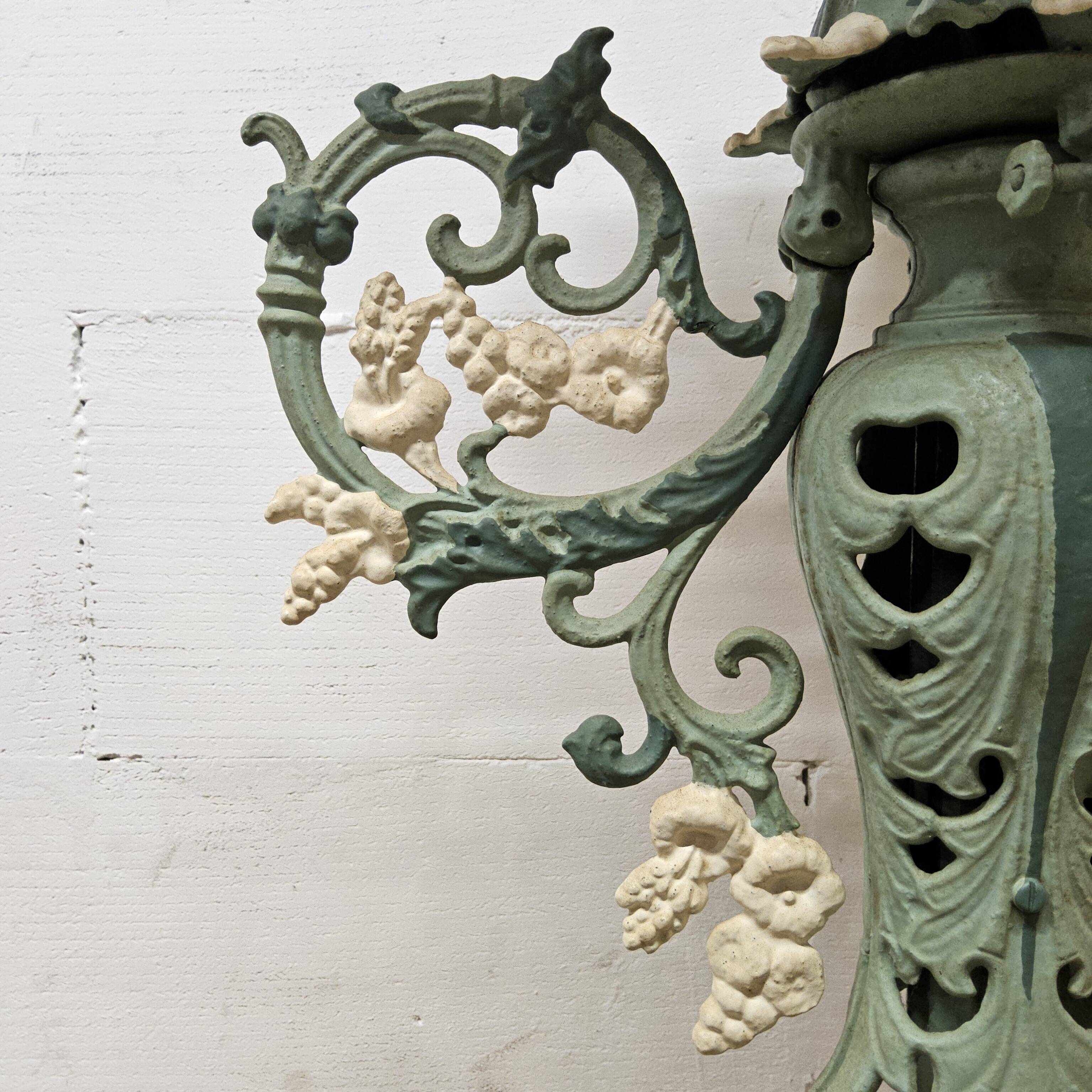 Unique Cast iron Victorian floor lamp art nouveau (converted gas light)