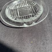 2 cendriers art déco verre