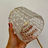 Vintage tulip lamp in molded glass