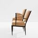 André Arbus attributed neoclassical armchairs metal bronze velvet 1940