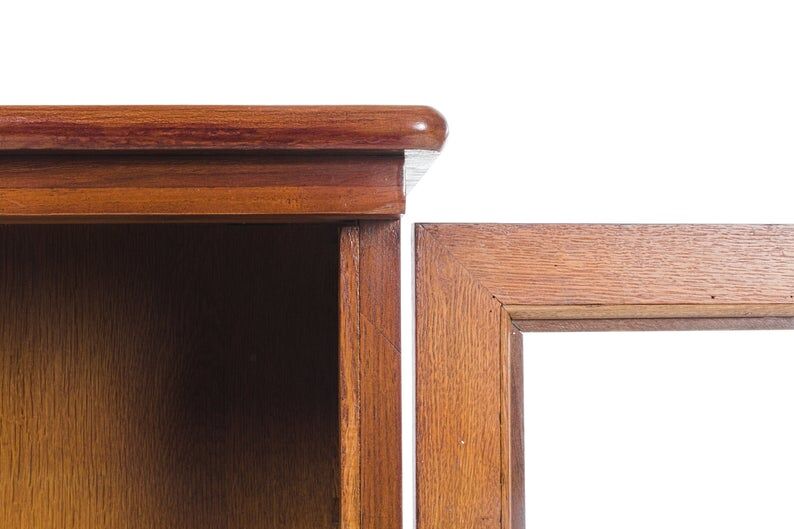Vintage oak and resinous mahogany cabinet North Germany circa 1890