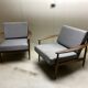 Pair of Scandinavian armchairs by Grete Jalk
