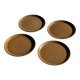 Lot de 4 assiettes à dessert brunes Sarreguemines Modèle Savoie D19.5