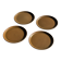 Lot de 4 assiettes à dessert brunes Sarreguemines Modèle Savoie D19.5