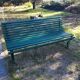 Green public bench