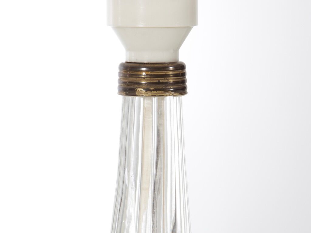 Pair of crystal table lamps