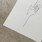 Art print "Hands" by Iosephine Prints - black