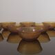 10 ramequins en verre ambré made in France vintage 70'S