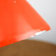 Adjustable Desk Lamp in Orange Painted Metal and Chrome-Plated Spiral Arm, 1970s