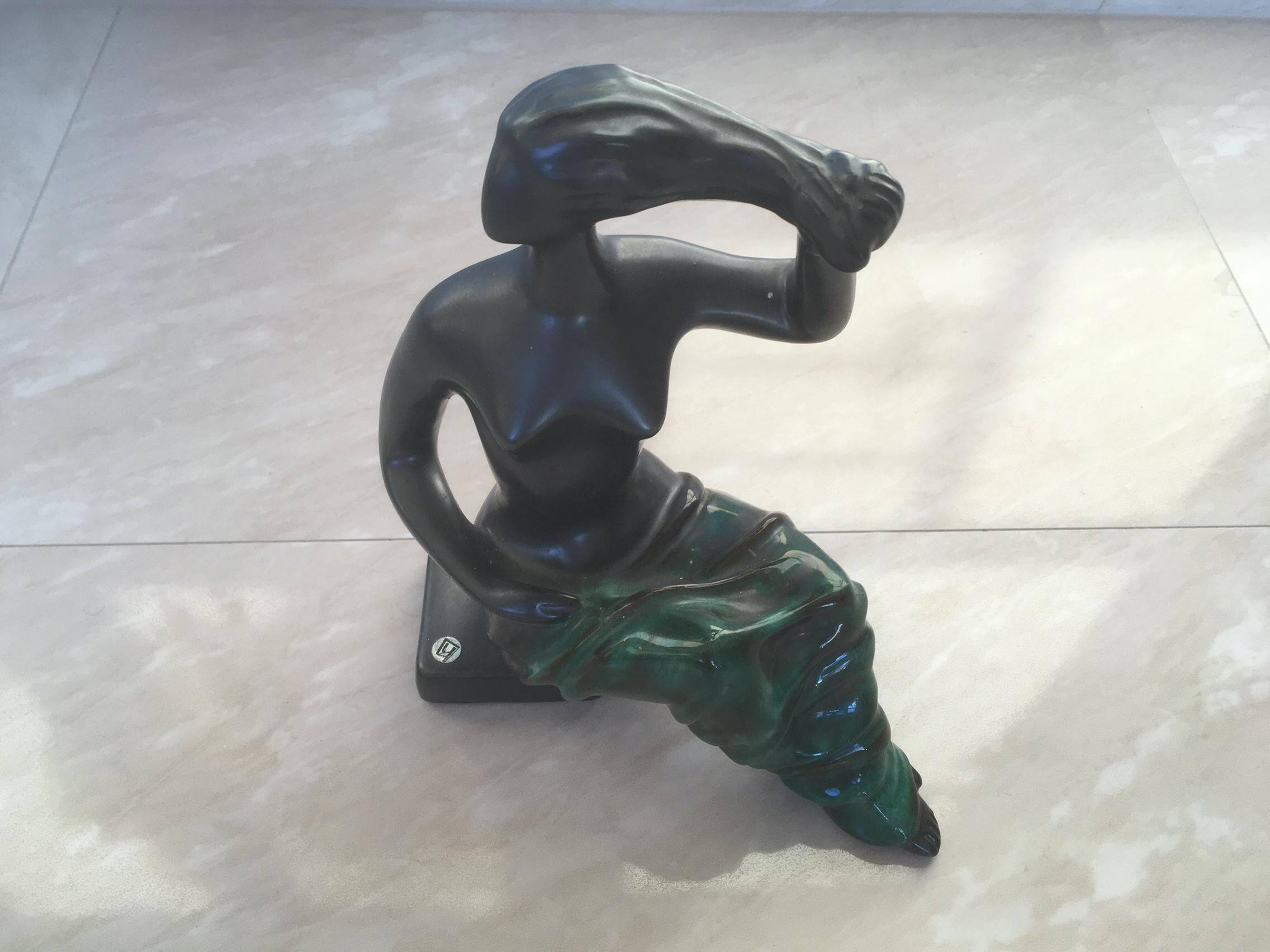 Design Midcentury Ceramic Sculpture "Lady" by Jitka Forejtova, 1960s