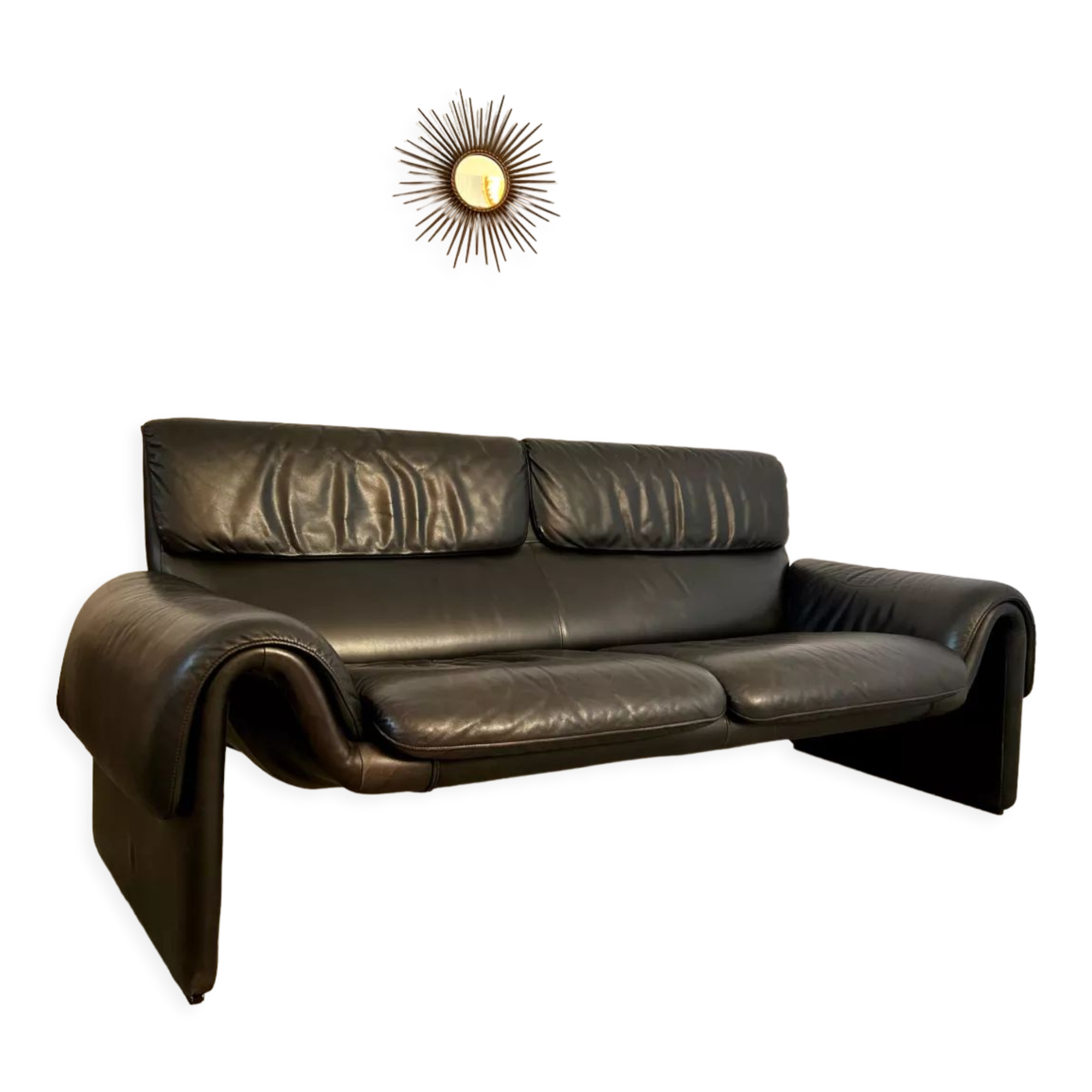 Sofa DESEDE DS-2011 2/3 seater vintage leather design of the 80s
