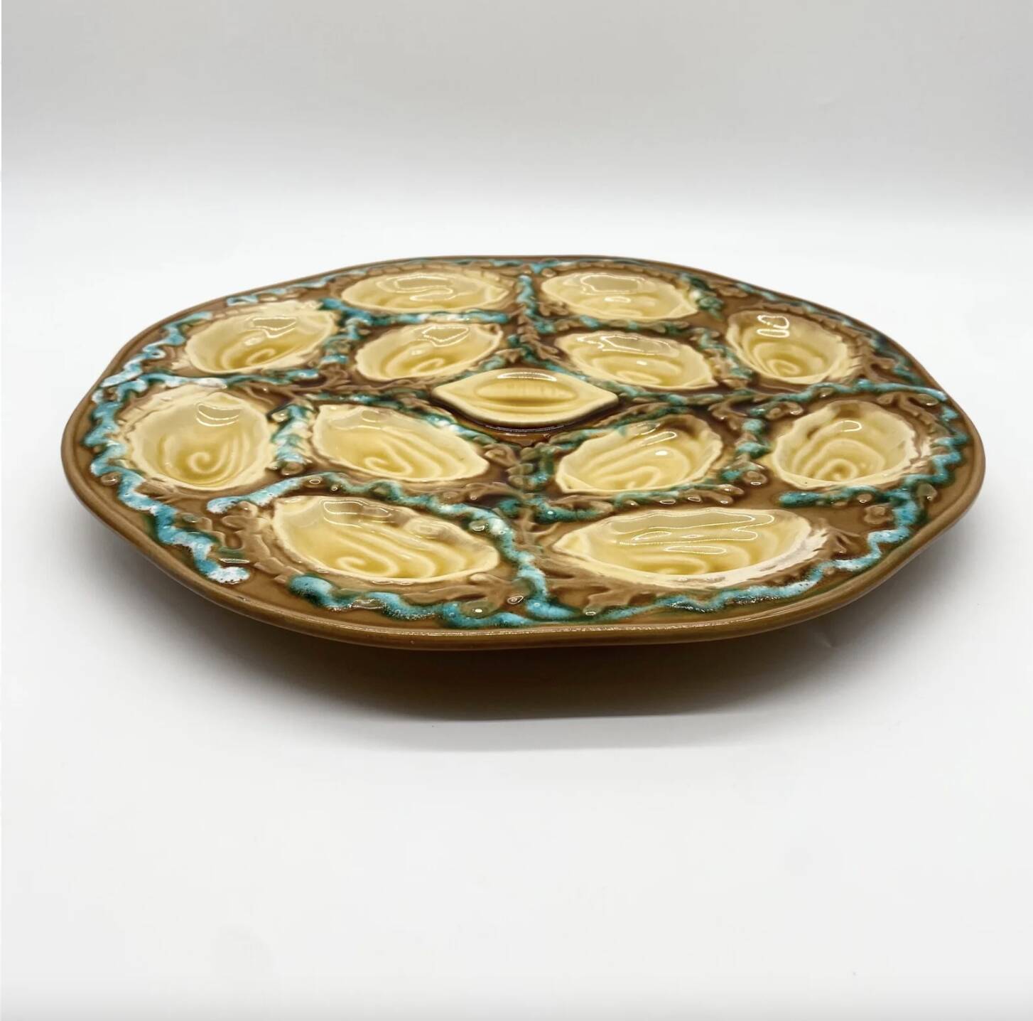 Large “Blue & Yellow” slip dish – 1950s