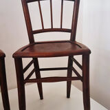 Set of 4 bistro chairs wood