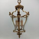 Gilded bronze lantern & curved glass in Louis XV / Rococo style