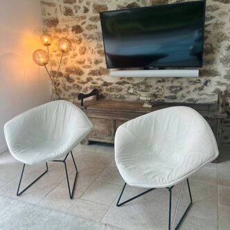 Pair of Diamond Harry Bertoia armchairs 1970