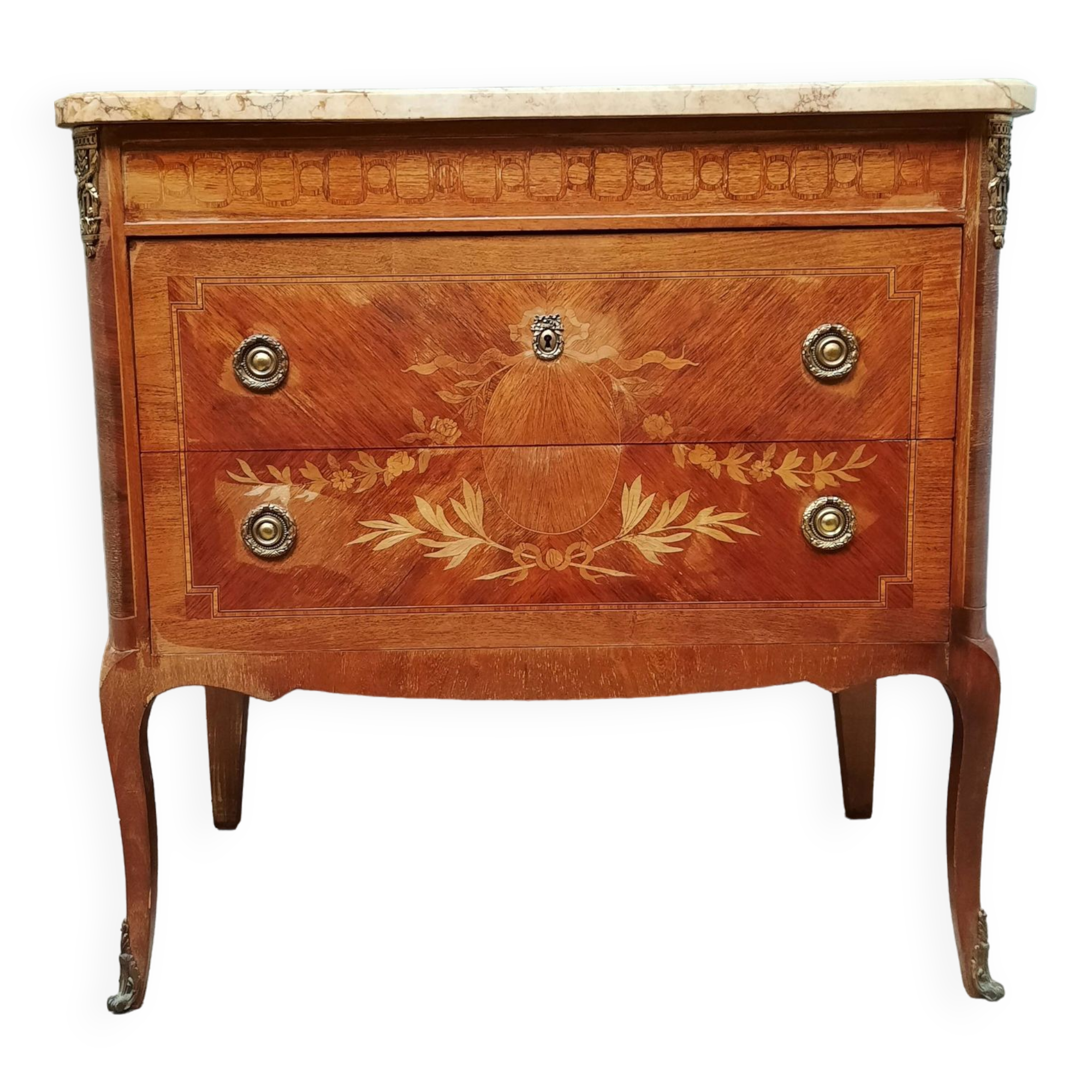 Commode de style transition en marquetterie