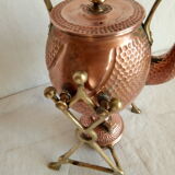 Ancient copper and brass travel teapot 20th