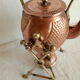Ancient copper and brass travel teapot 20th