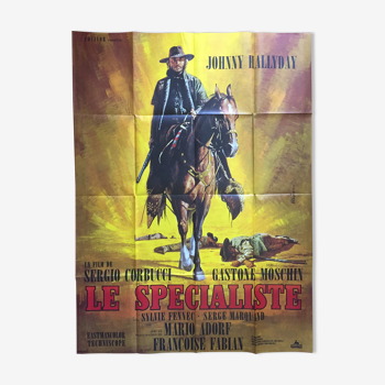 Affiche cinéma "Le Spécialiste" Johnny Hallyday 120x160cm 1969