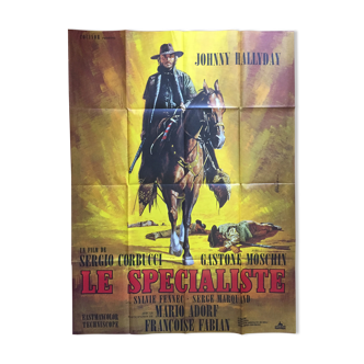 Affiche cinéma "Le Spécialiste" Johnny Hallyday 120x160cm 1969