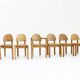 6 x Vintage Dining Room Chairs by Rainer Daumiller pine wood, Denmark, 1970