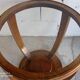 Modernist round pedestal table with glass top Ø75