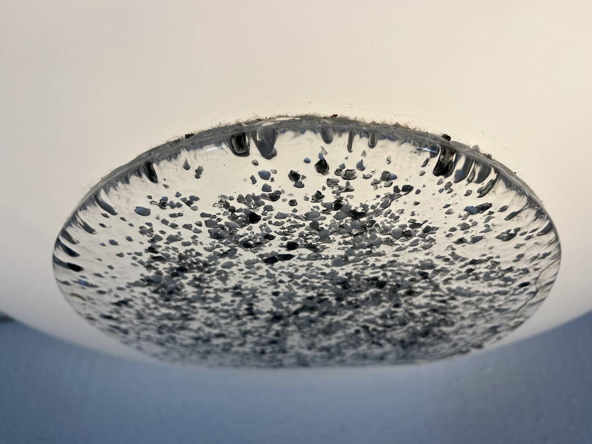 Lampe de table en verre, années 1970