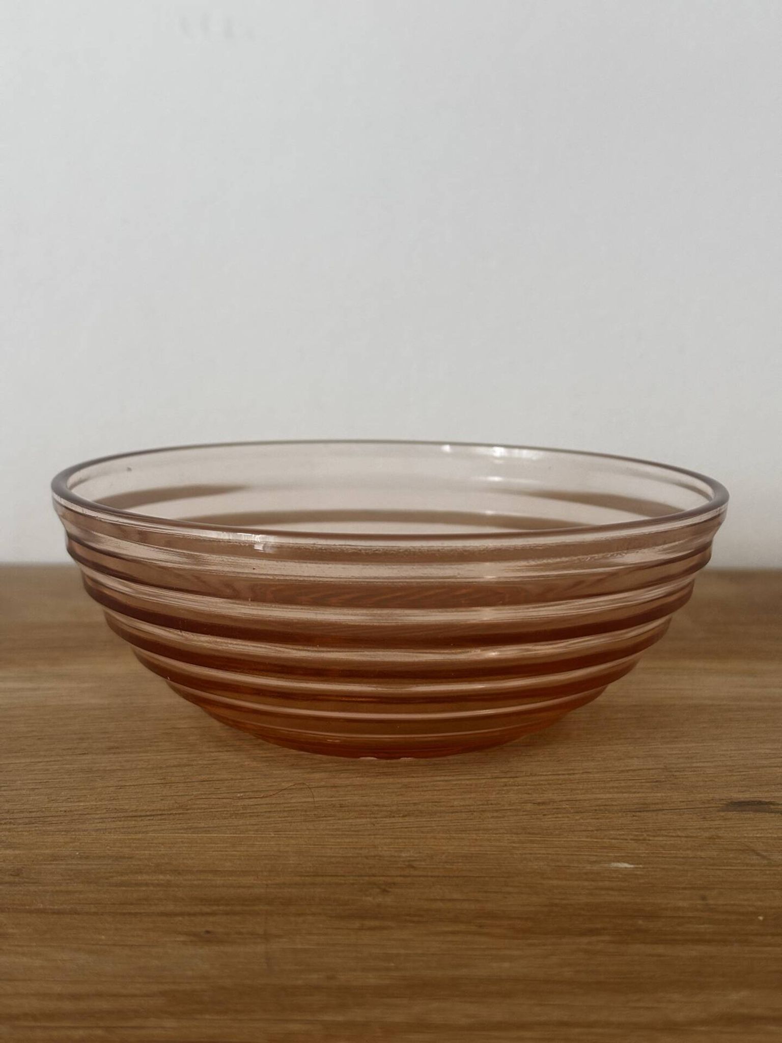 Sucrier en verre rose