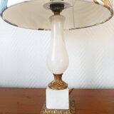 Alabaster and gilt bronze lamp