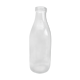 Vintage milk bottle in clear glass
