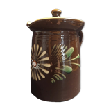 Pitcher covered glazed terracotta alsace Soufflenheim XXth