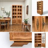 Art Deco Parisian glass-fronted wardrobe, demountable