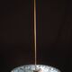 Italian Vintage Floral Glass and Brass Pendant Chandelier, Mid-Century, 2 L