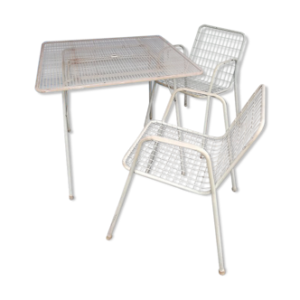 Ensemble table et fauteuils EMU modèle Rio des années 50