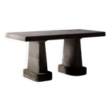 Raw concrete dining table, circa 1980