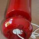 Lampe ikea vintage rouge en verre
