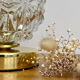 Vintage globe table lamp in molded glass