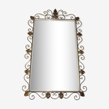 Vintage mirror in gilded metal. 38x53cm