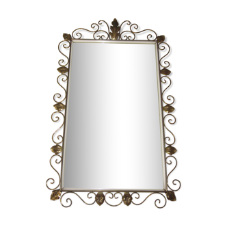 Vintage mirror in gilded metal. 38x53cm