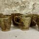 Set of 6 handcrafted stoneware cups – brown glaze