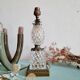 Pied de lampe verre ciselé ananas