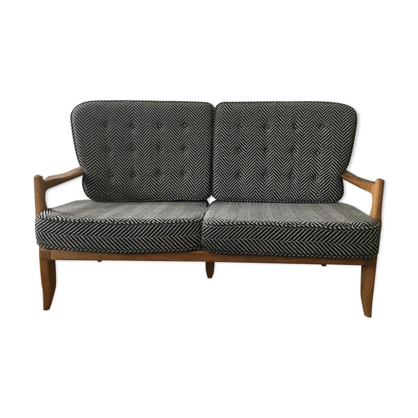 Sofa 2 seats Guillerme and Chambron 1960