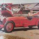 Lithographie voiture ancienne Alfa Romeo
