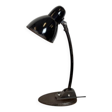 Industrial Black Enamel Bauhaus Desk Lamp, 1930s
