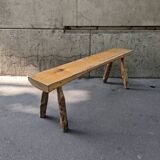 Handcrafted bench wabi-sabi japandi country decoration slow Japanese design