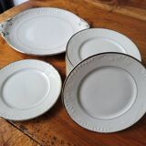 Silver-edged dessert service and its dish