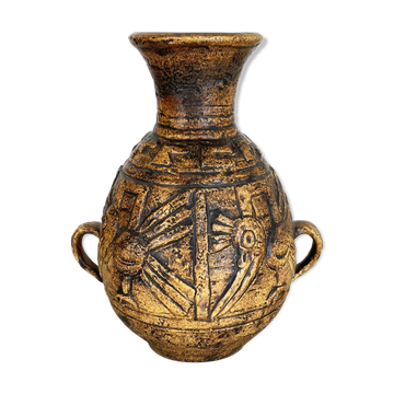 « maya tiki » vase par jasba ceramics, allemagne, années 1970