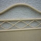 Wicker and bamboo headboard