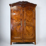 Louis XV cherrywood wardrobe, 19th century